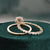 Bridal Ring Set, Oval Cut Center Stone, Hidden Halo