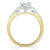Cushion Cut Lab Diamond 3 Stone Engagement Ring