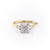 Cushion Cut Lab Diamond 3 Stone Ring
