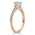 Cushion Cut Lab Diamond Engagement Ring, Classic Style
