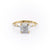 Cushion Cut Lab Diamond Engagement Ring With Hidden Halo