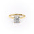 Cushion Cut Lab Diamond Engagement Ring With Hidden Halo