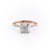 Cushion Cut Lab Diamond Engagement Ring With Hidden Halo