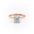 Cushion Cut Lab Diamond Engagement Ring With Hidden Halo