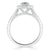 Cushion Cut Lab Diamond Halo Engagement Ring, Tiffany Style