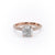 Cushion Cut Lab Diamond Pavé Set Shoulders With Hidden Halo