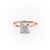 Cushion Cut Lab Diamond Ring, Hidden Halo Design
