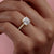 Cushion Cut Lab Diamond Ring With Pave Set Shoulders