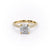 Cushion Cut Lab Diamond Ring With Pave Set Shoulders