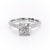 Cushion Cut Lab Diamond Ring With Pave Set Shoulders