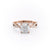 Cushion Cut Lab Diamond Ring With Twisted Stone Set Shoulders