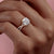 Cushion Cut Lab Diamond Ring With Twisted Stone Set Shoulders