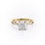 Cushion Cut Lab Diamond Ring With Twisted Stone Set Shoulders