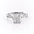 Cushion Cut Lab Diamond Ring With Twisted Stone Set Shoulders