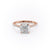 Cushion Cut Lab Diamond Shoulder Set Ring With Hidden Halo