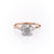 Cushion Cut Lab Diamond Shoulder Set Ring With Hidden Halo