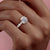 Cushion Cut Lab Diamond Stone Set Shoulders With Hidden Halo