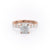 Cushion Cut Lab Diamond Stone Set Shoulders With Hidden Halo
