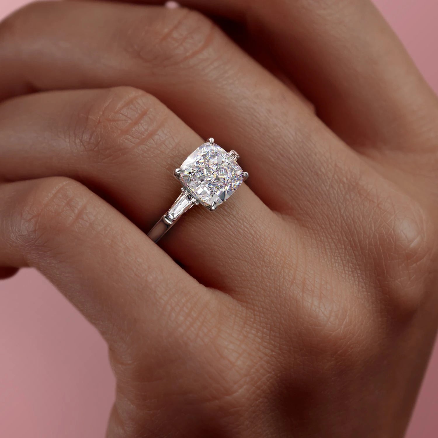 Cushion Cut Lab Diamond, Traditional Classic Design