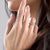 Cushion Cut Lab Diamond Twist Ring
