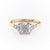 Cushion Cut Lab Diamond With Side Stones
