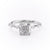 Cushion Cut Lab Diamond With Stone Set Shoulders