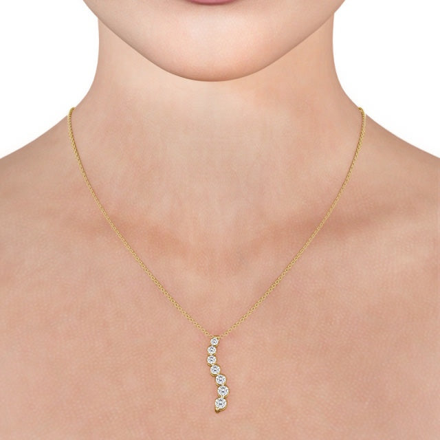 Drop Multi Stone Pendant 1.20ct