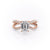 Emerald Cut Lab Diamond Criss-Cross Design