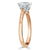 Emerald Cut Lab Diamond Engagement Ring, Classic 3 Stone