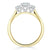 Emerald Cut Lab Diamond Engagement Ring, Classic 3 Stone