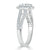 Emerald Cut Lab Diamond Engagement Ring, Classic Halo with Split Shank