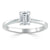 Emerald Cut Lab Diamond Engagement Ring, Classic Style