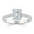 Emerald Cut Lab Diamond Engagement Ring, Classic Style