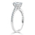 Emerald Cut Lab Diamond Engagement Ring, Classic Style