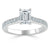Emerald Cut Lab Diamond Engagement Ring, Classic Style