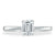Emerald Cut Lab Diamond Engagement Ring, Classic Style