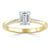Emerald Cut Lab Diamond Engagement Ring, Classic Style
