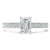 Emerald Cut Lab Diamond Engagement Ring, Classic Style