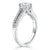 Emerald Cut Lab Diamond Engagement Ring, Split Shank