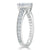 Emerald Cut Lab Diamond Engagement Ring, Tiffany Style