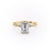Emerald Cut Lab Diamond Engagement Ring, Vintage Design
