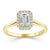Emerald Cut Lab Diamond Halo Engagement Ring