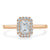 Emerald Cut Lab Diamond Halo Engagement Ring