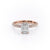 Emerald Cut Lab Diamond Pavé Set Shoulders With Hidden Halo