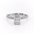 Emerald Cut Lab Diamond Pavé Set Shoulders With Hidden Halo