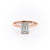 Emerald Cut Lab Diamond Ring, Hidden Halo