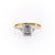Emerald Cut Lab Diamond Shoulder Set Ring Vintage Design