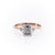 Emerald Cut Lab Diamond Shoulder Set Ring Vintage Design