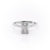 Emerald Cut Lab Diamond Shoulder Set Ring With Hidden Halo