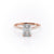 Emerald Cut Lab Diamond Shoulder Set Ring With Hidden Halo